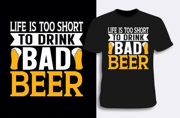 Beer T-shirt Design 1 - A Versatile Graphic for Handmade Creations