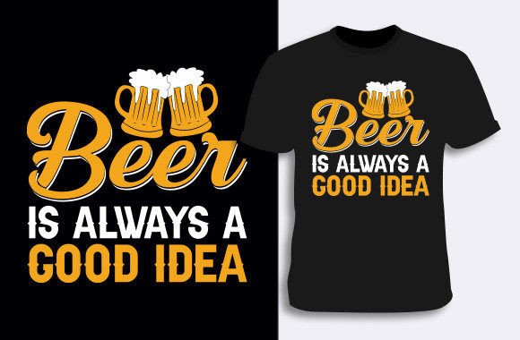 Beer T-shirt Design 9 - A Versatile Graphic for Blog and Web Use