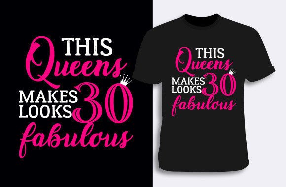 Birthday T-shirt 6 Graphic Design Asset