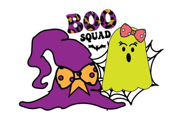 Boo Squad Halloween Sublimation Design for T-Shirt Designs and Graphics