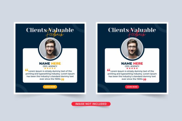 Business Client Review Testimonial Graphic Template Review
