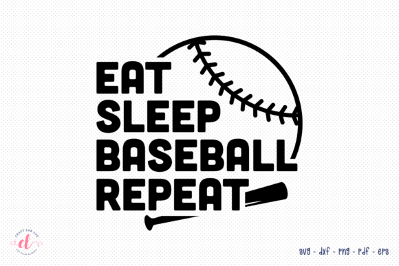 Eat Sleep Baseball Repeat SVG - Crafts & Graphics for Creative Sellers