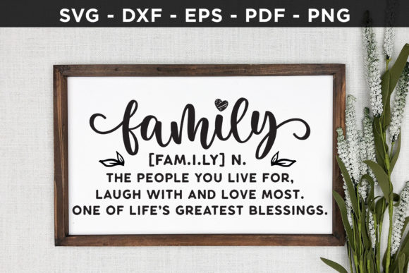 Family Sign SVG for Crafts and Graphics