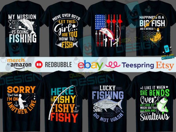Fishing Funny Vector T Shirt Bundle Graphics