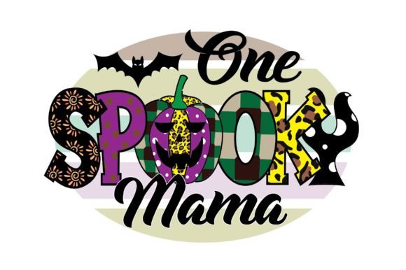 One Spooky Mama Sublimation Design for T-Shirt Graphics
