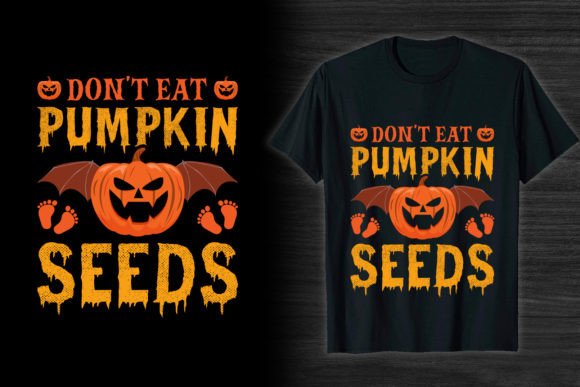 Pumpkin Seeds Halloween T-shirt Design for T-Shirt Designs