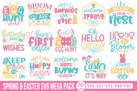 Spring Easter SVG Mega Pack for Crafts and Graphics
