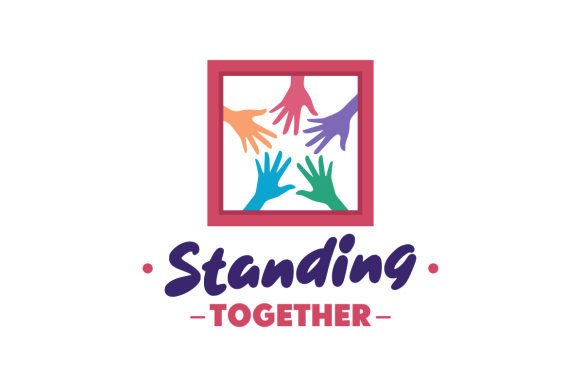 Standing Together - Quote Graphic for Cancer Awareness Crafts