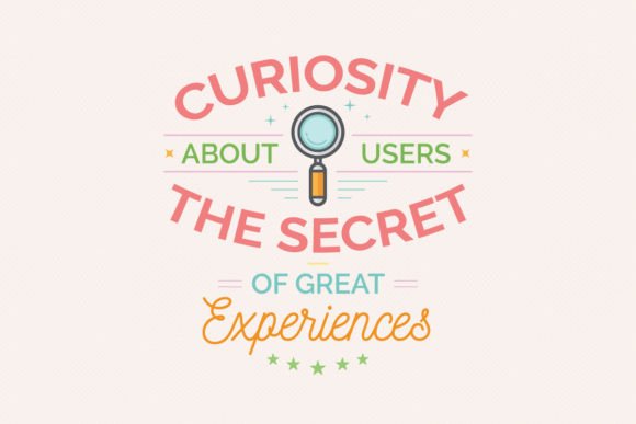 UX Badge Curiosity About Users – A Vibrant Graphic for Bloggers and Publishers